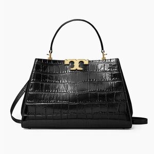 !FINAL! Tory Burch Eleanor Croc-Embossed Leather Satchel